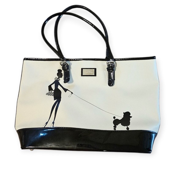 Lulu Guinness Handbags - Lulu Guinness Black White Poodle Lady Tote Bag shoulder bag. Free shipping